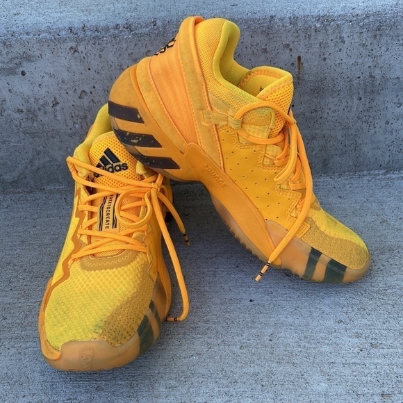 Adidas DON issue 2 crayons 🖍 yellow GS Size 5.5 - Picture 11 of 13